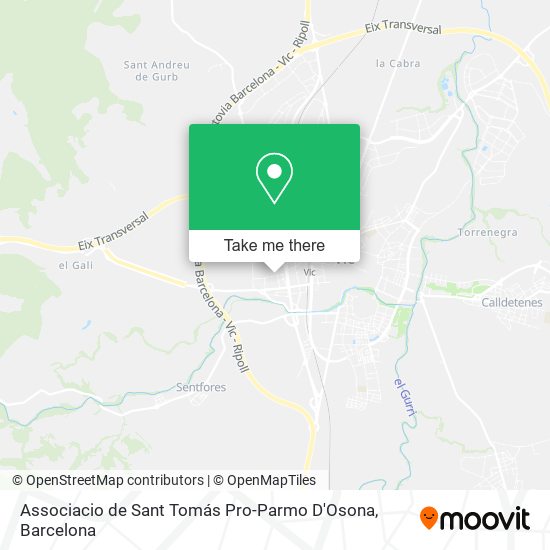 Associacio de Sant Tomás Pro-Parmo D'Osona map