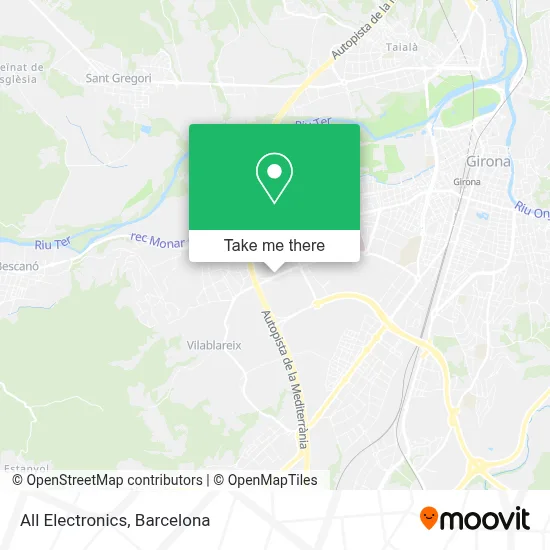 All Electronics map