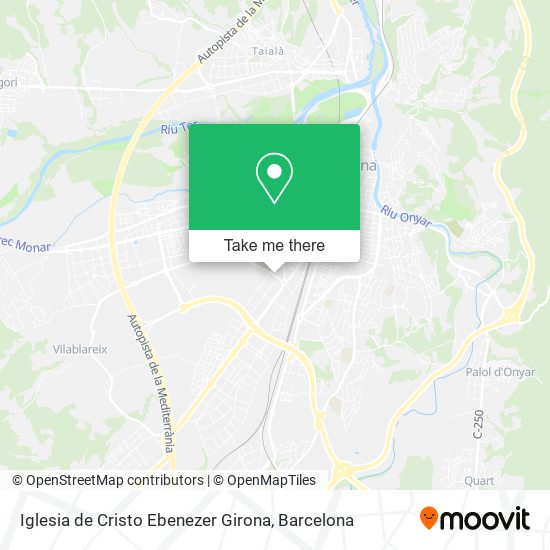 mapa Iglesia de Cristo Ebenezer Girona