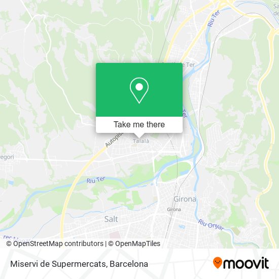 Miservi de Supermercats map