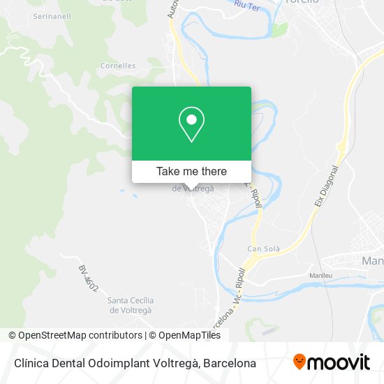 Clínica Dental Odoimplant Voltregà map
