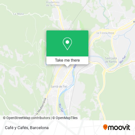 Café y Cafés map