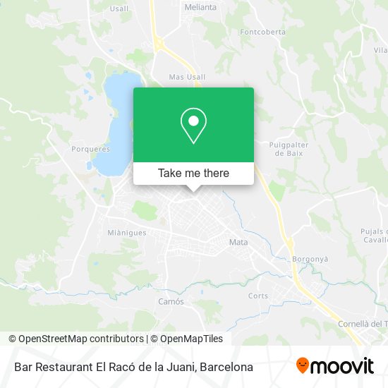 Bar Restaurant El Racó de la Juani map