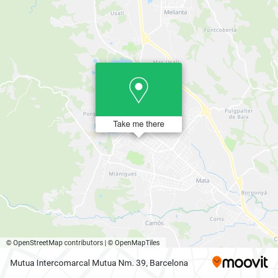 Mutua Intercomarcal Mutua Nm. 39 map