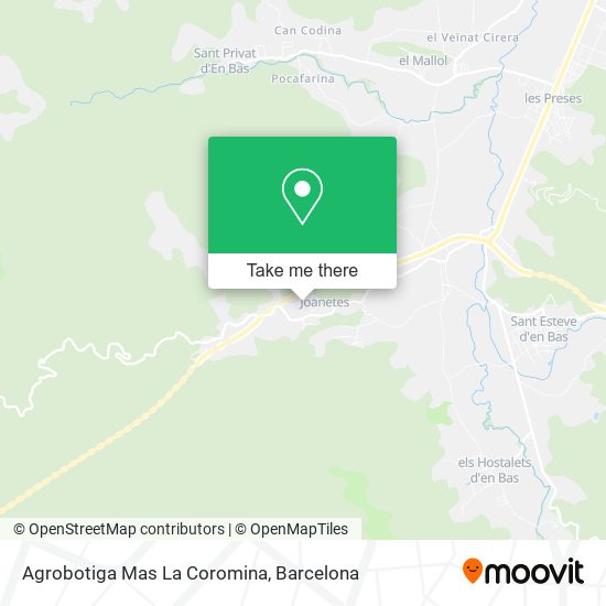 Agrobotiga Mas La Coromina map