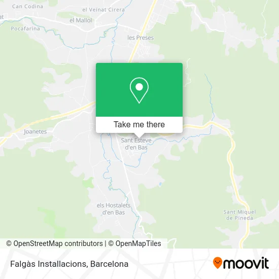 Falgàs Installacions map