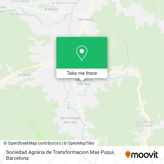Sociedad Agraria de Transformacion Mas Puqui map