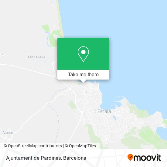 Ajuntament de Pardines map