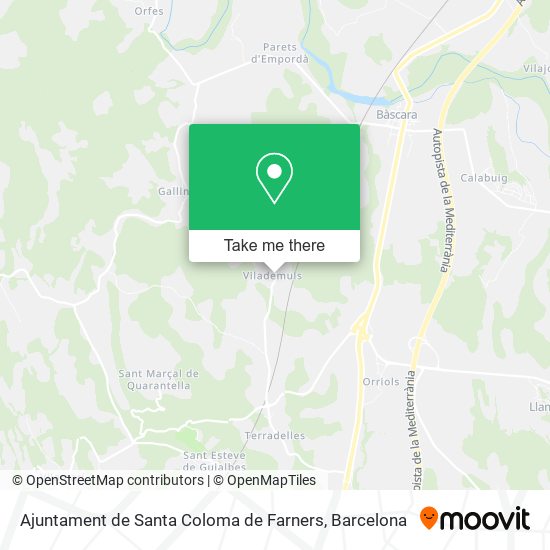 Ajuntament de Santa Coloma de Farners map