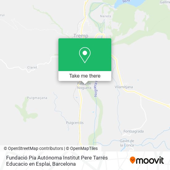 Fundació Pía Autónoma Institut Pere Tarrés Educacio en Esplai map