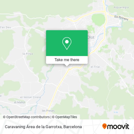 Caravaning Área de la Garrotxa map