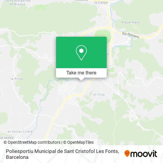 Poliesportiu Municipal de Sant Cristofol Les Fonts map
