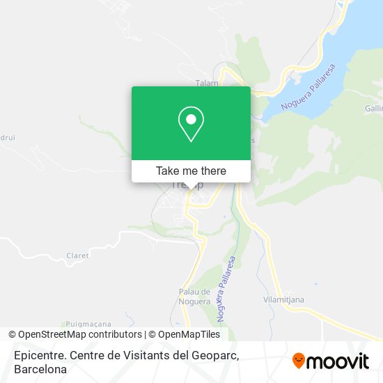 Epicentre. Centre de Visitants del Geoparc map