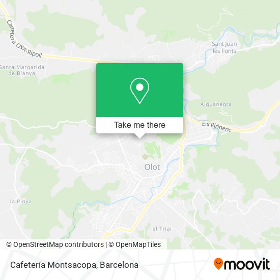 Cafetería Montsacopa map