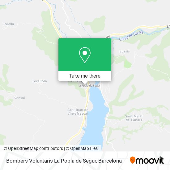Bombers Voluntaris La Pobla de Segur map