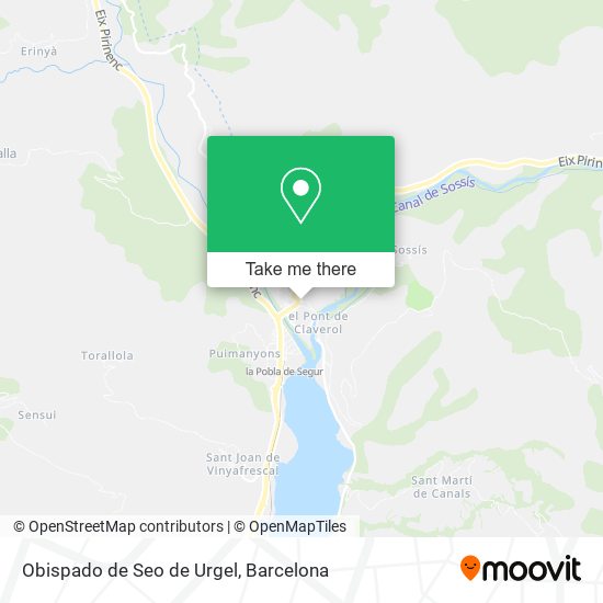 Obispado de Seo de Urgel map