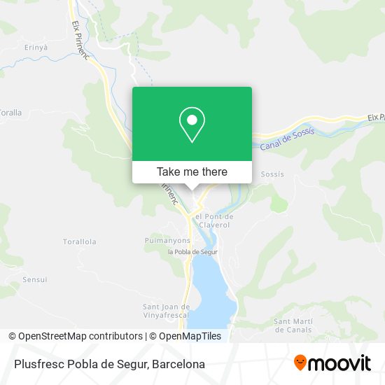 Plusfresc Pobla de Segur map