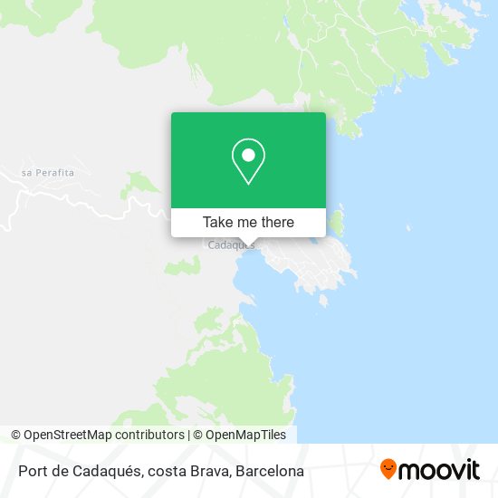 Port de Cadaqués, costa Brava map