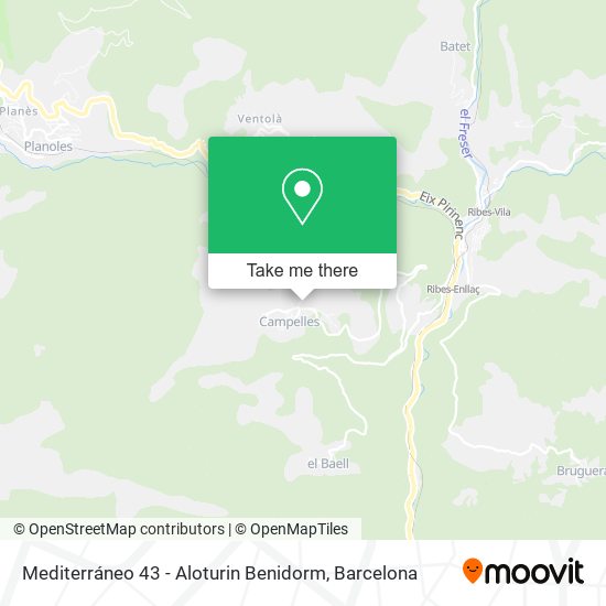 Mediterráneo 43 - Aloturin Benidorm map