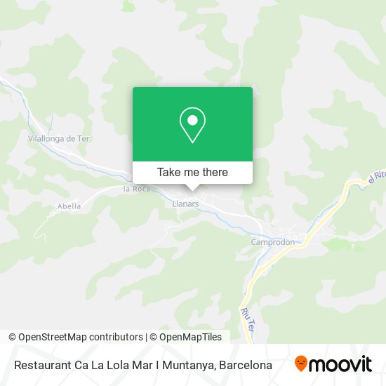 Restaurant Ca La Lola Mar I Muntanya map