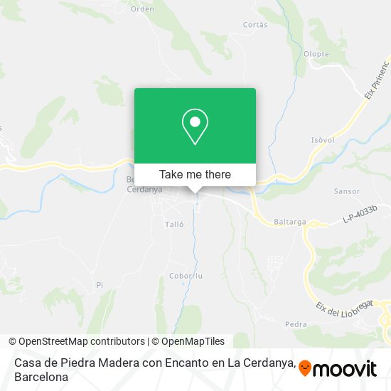 Casa de Piedra Madera con Encanto en La Cerdanya map