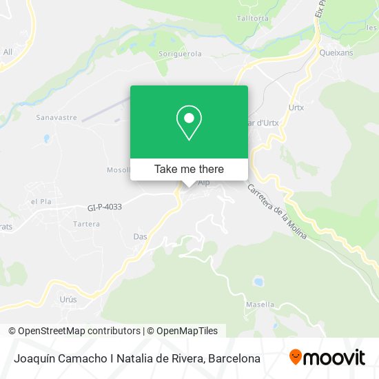 Joaquín Camacho I Natalia de Rivera map