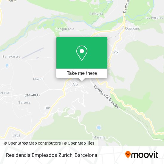 Residencia Empleados Zurich map