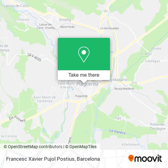 Francesc Xavier Pujol Postius map