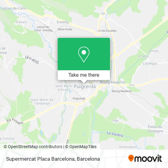 Supermercat Placa Barcelona map