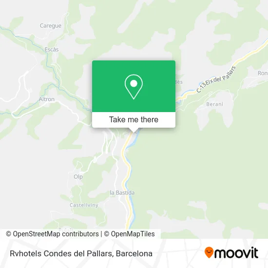Rvhotels Condes del Pallars map