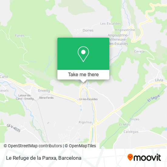 mapa Le Refuge de la Panxa