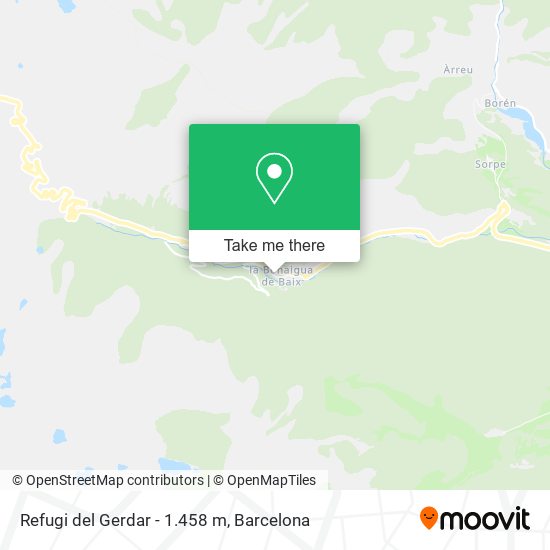Refugi del Gerdar - 1.458 m map