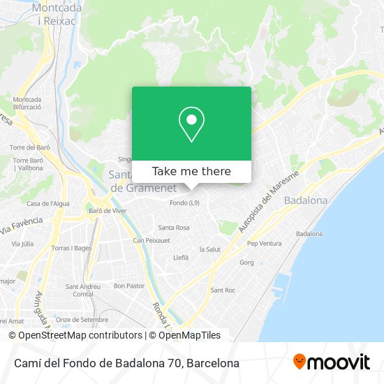 Camí del Fondo de Badalona 70 map