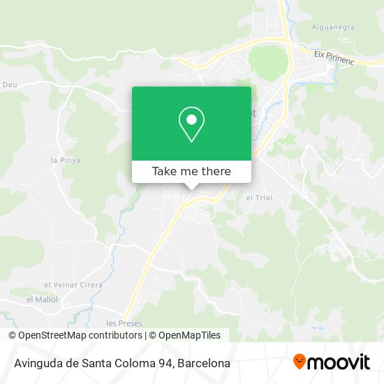 Avinguda de Santa Coloma 94 map