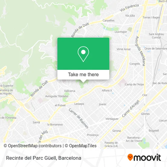 Recinte del Parc Güell map