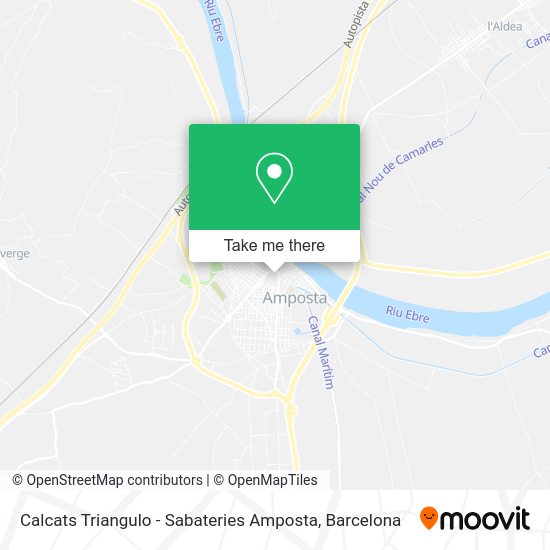 Calcats Triangulo - Sabateries Amposta map