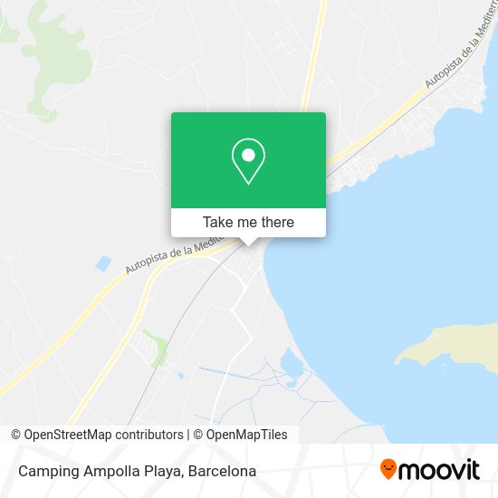 Camping Ampolla Playa map