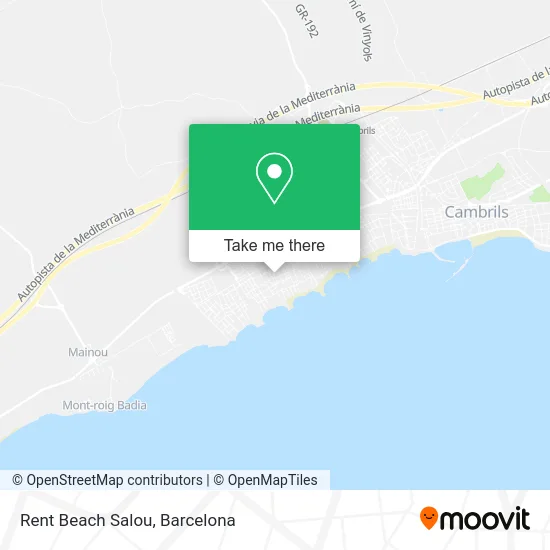 Rent Beach Salou map