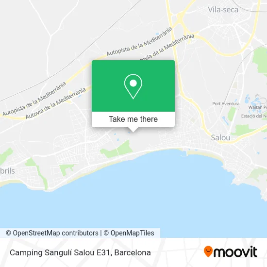 Camping Sangulí Salou E31 map