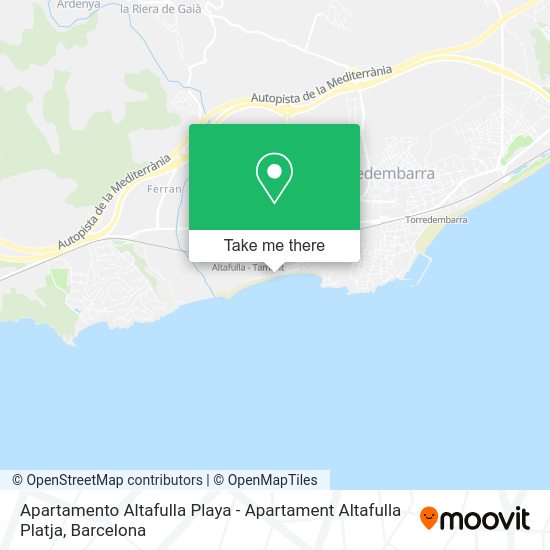 Apartamento Altafulla Playa - Apartament Altafulla Platja map