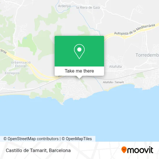 Castillo de Tamarit map