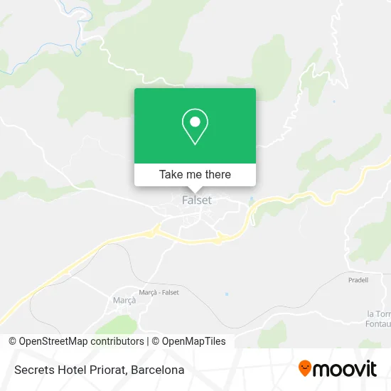 Secrets Hotel Priorat map