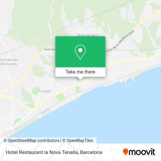 Hotel Restaurant la Nova Tenalla map