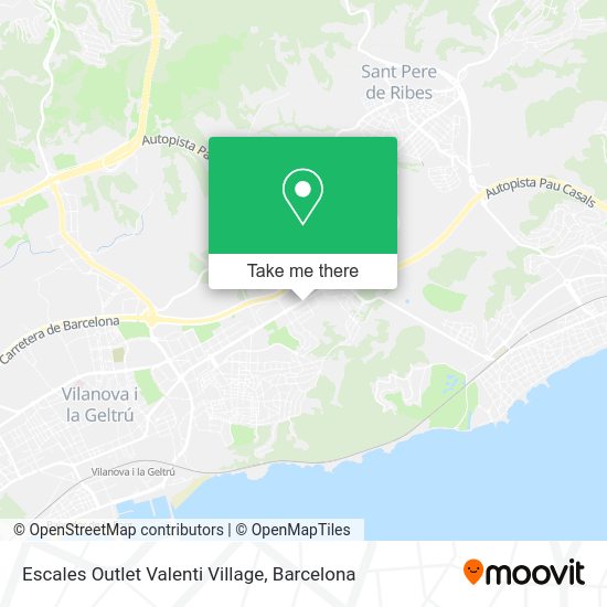 Escales Outlet Valenti Village map