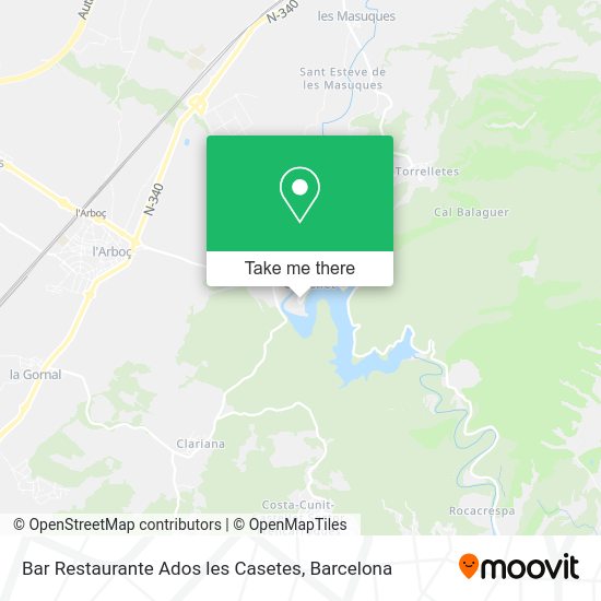 Bar Restaurante Ados les Casetes map