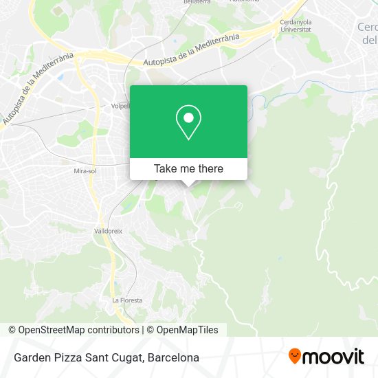 Garden Pizza Sant Cugat map