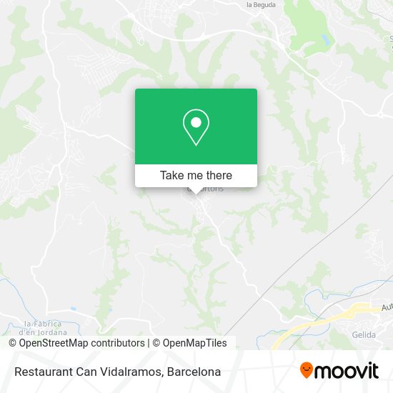 Restaurant Can Vidalramos map