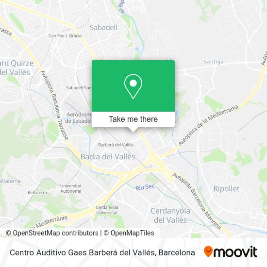 Centro Auditivo Gaes Barberá del Vallés map