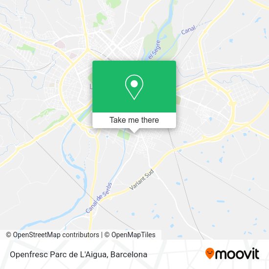 Openfresc Parc de L'Aigua map