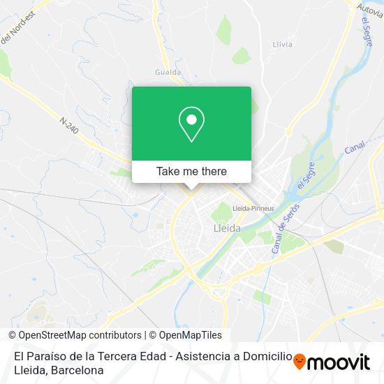El Paraíso de la Tercera Edad - Asistencia a Domicilio Lleida map